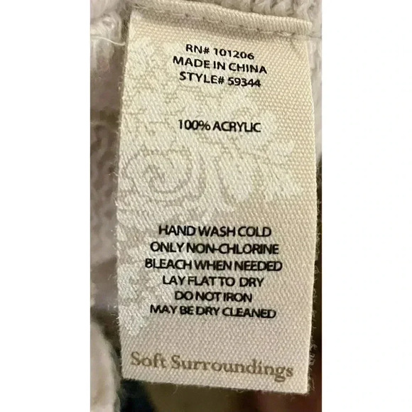 Soft Surroundings Wrap Shrug Sweater Women’s One Size Knit Cream - Picture 5 of 5